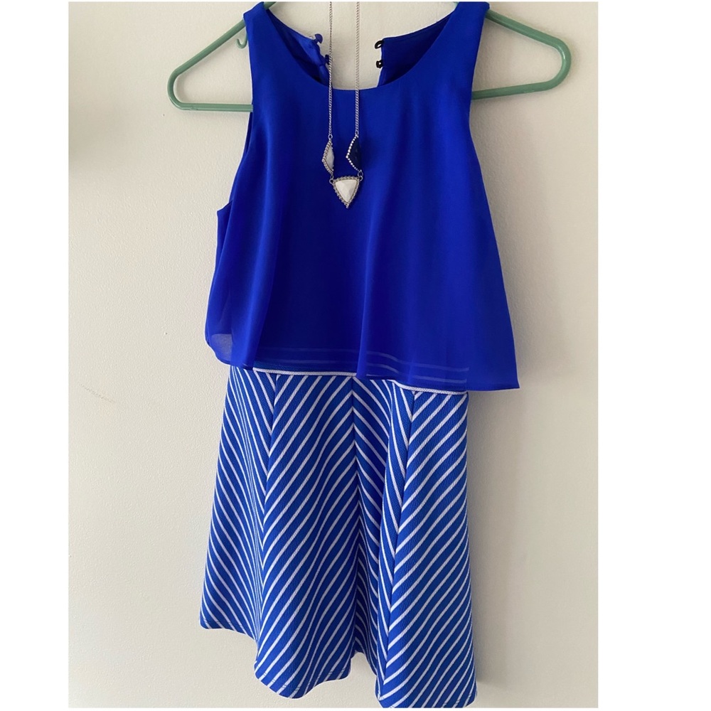 Blue Blouse-Top Dress